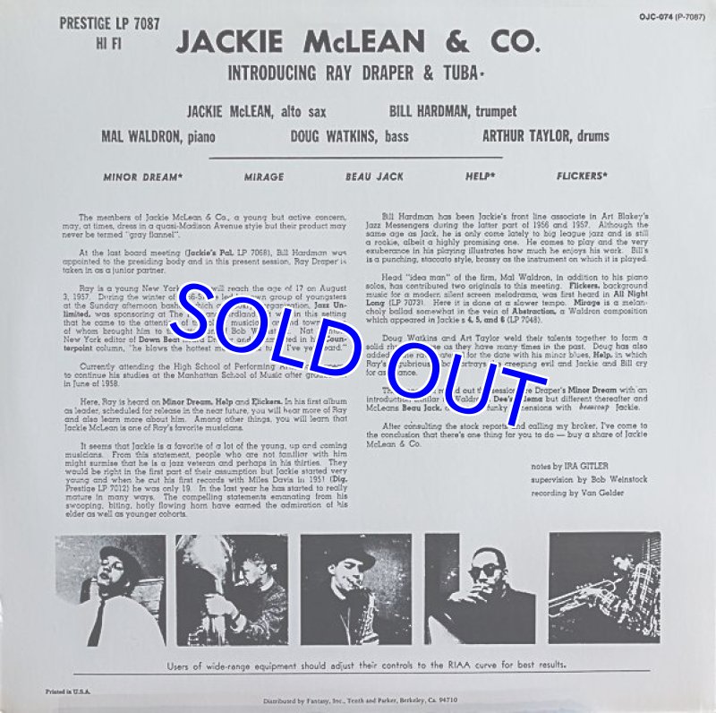 画像2: ジャッキー・マクリーン（as）/＆ CO. (2)
