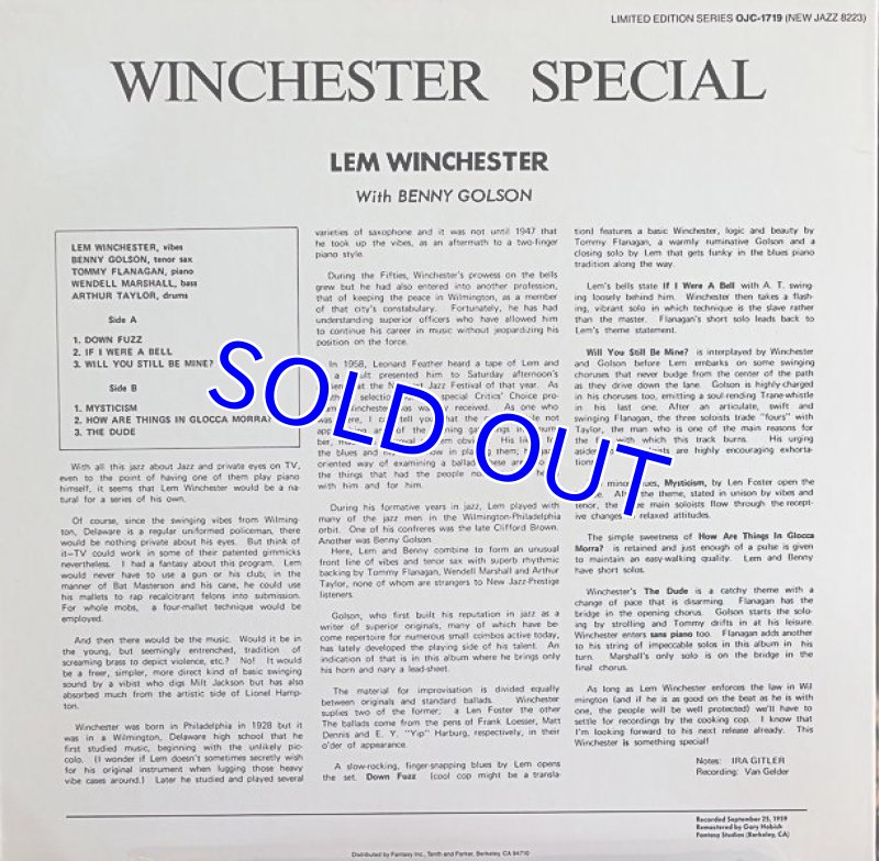 画像3: レム・ウィンチェスター(Vib)/WINCHESTER SPECIAL (3)