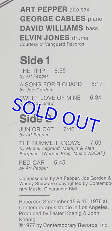 画像3: アート・ペッパー(as)/ART PEPPER TODAY (3)