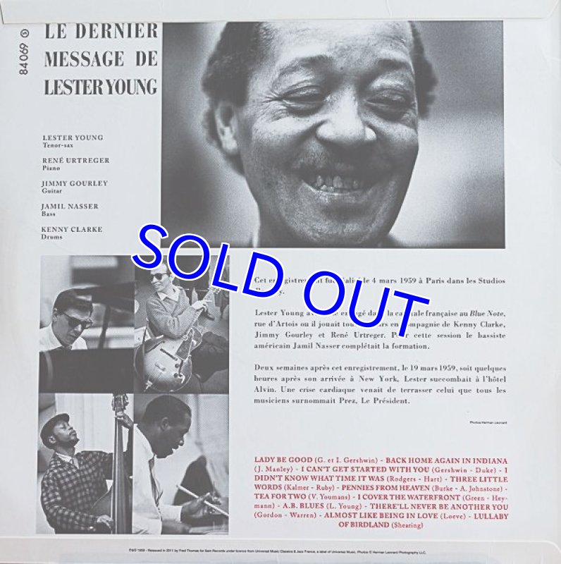 画像2: レスター・ヤング(ts)/LE DERNIER MESSAGE DE LESTER YOUNG (2)