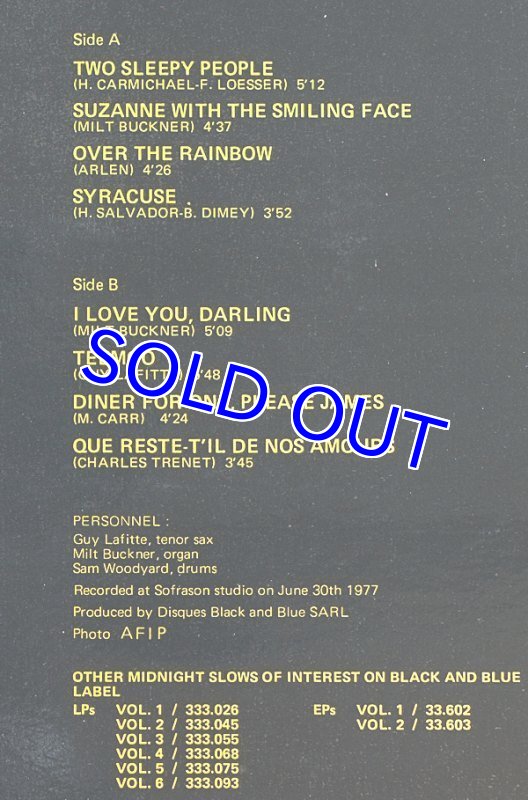 画像3: ギィ・ラフィット（ts）/MIDNIGHT SLOW Vol.7 (3)