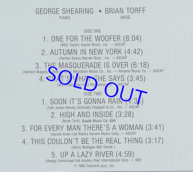 画像3: ジョージ・シアリング(p)/BLUES ALLEY JAZZ (3)