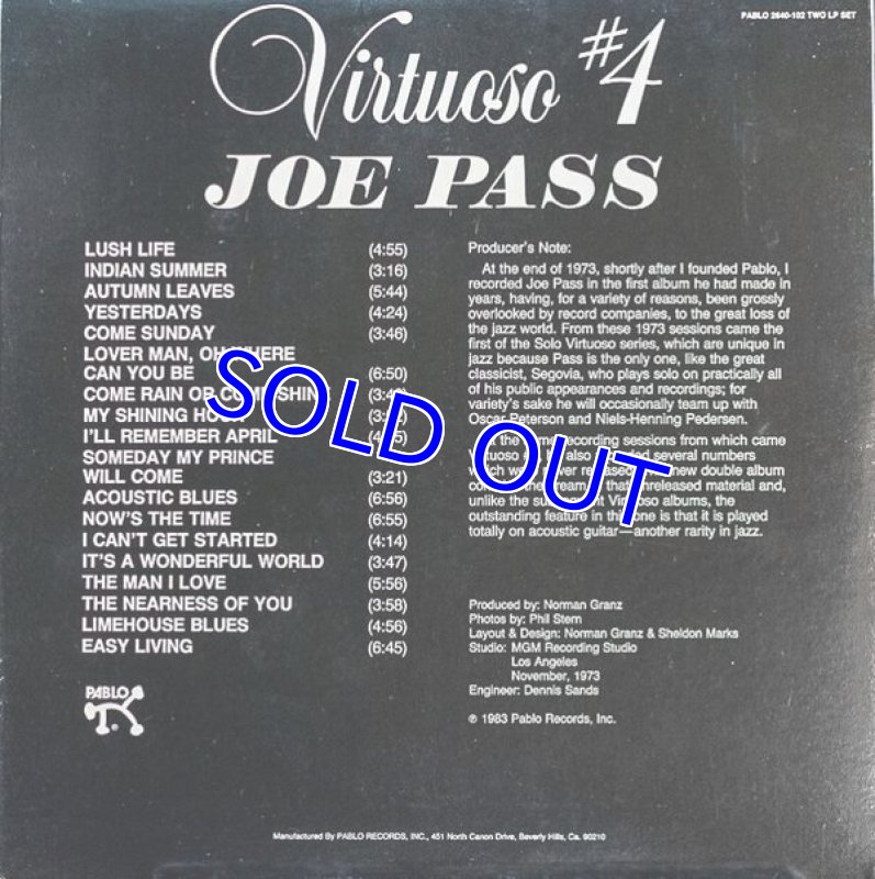 画像2: ジョー・パス(g)/VIRTUOSO 4 (2)
