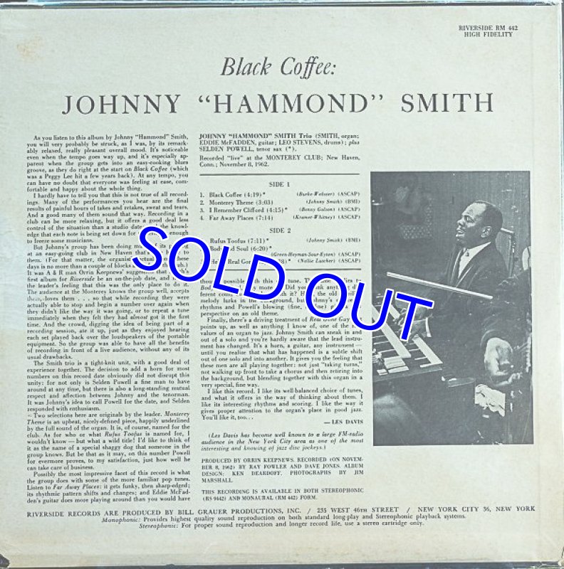 画像2: ジョニー・ハモンド・スミス(org)/Black Coffee (2)