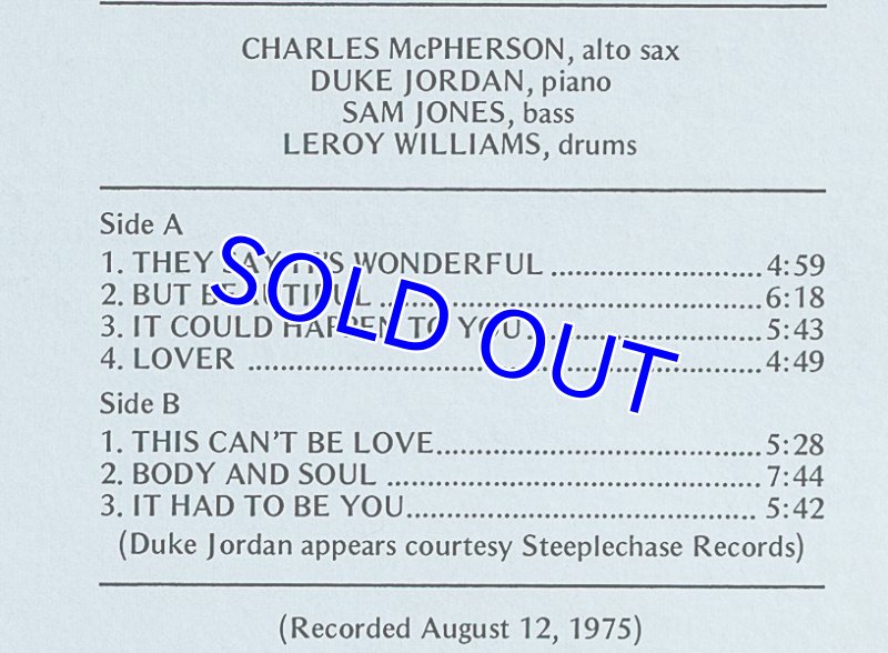 画像3: チャールス・マクファーソン(as)/BEAUTIFUL! (3)