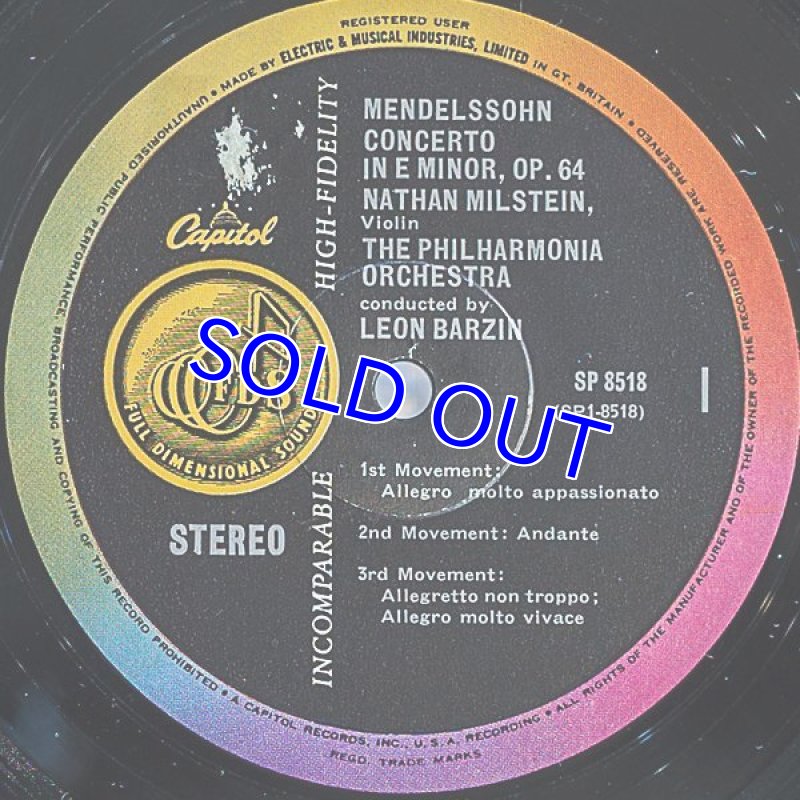 画像3: ナタン・ミルシテイン（Vn）/メンデルスゾーン＆ブルッフ：ヴァイオリン協奏曲 (3)