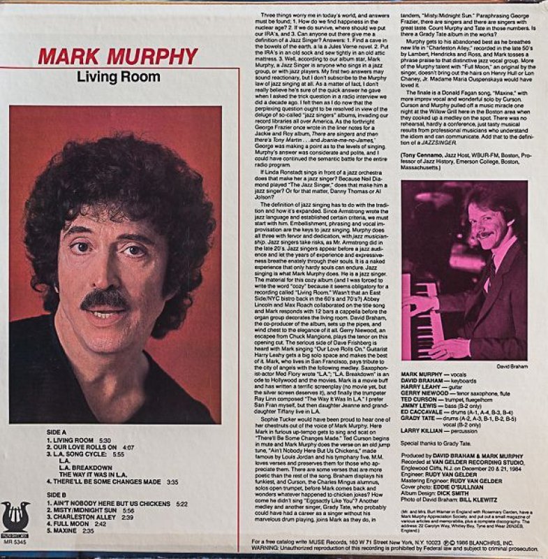 画像2: マーク・マーフィー/LIVING ROOM(RVG刻印) (2)