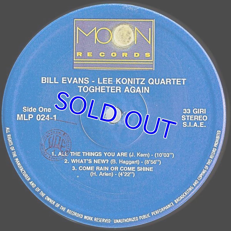 画像4: ビル・エヴァンス(p)/TOGHETER AGAIN (4)