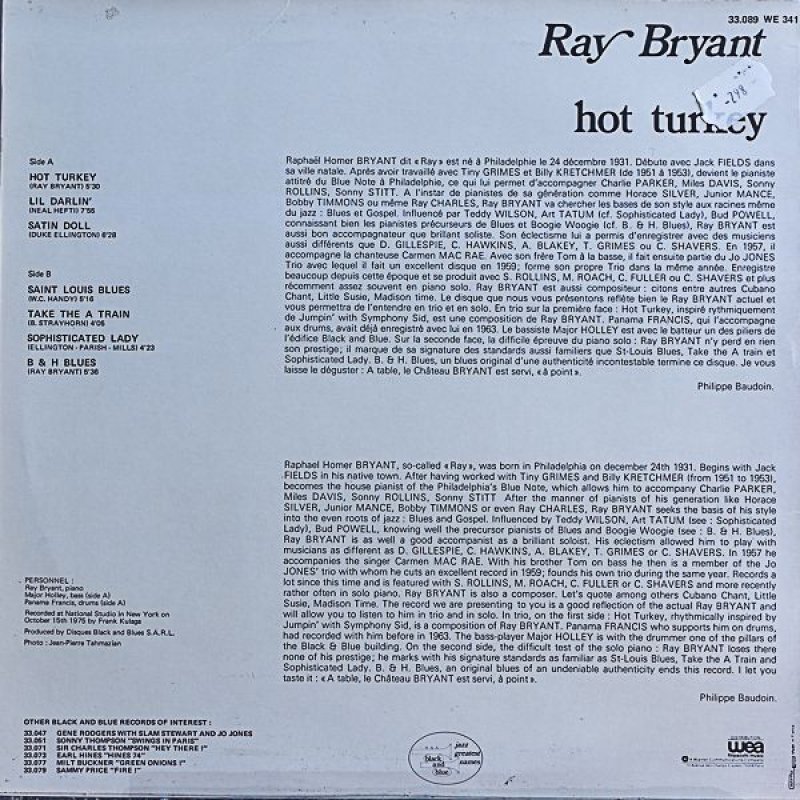 画像2: レイ・ブライアント(p)/Hot Turkey (2)