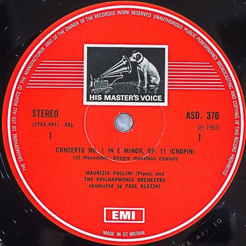 画像3: マウリツィオ・ポリーニ（pf）/ショパン:ピアノ協奏曲第1番ホ短調作品11 (3)