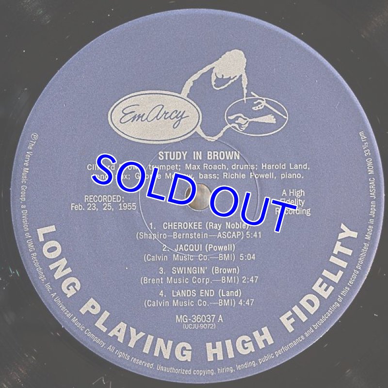 画像3: クリフォード・ブラウン(tp)/スタディ・イン・ブラウン (3)