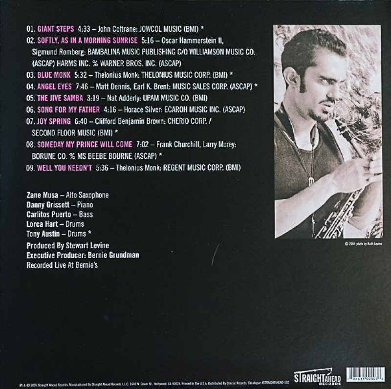 画像2: ゼイン・ムーサ(ts)/ゼイン・ムーサ(ts) (2)