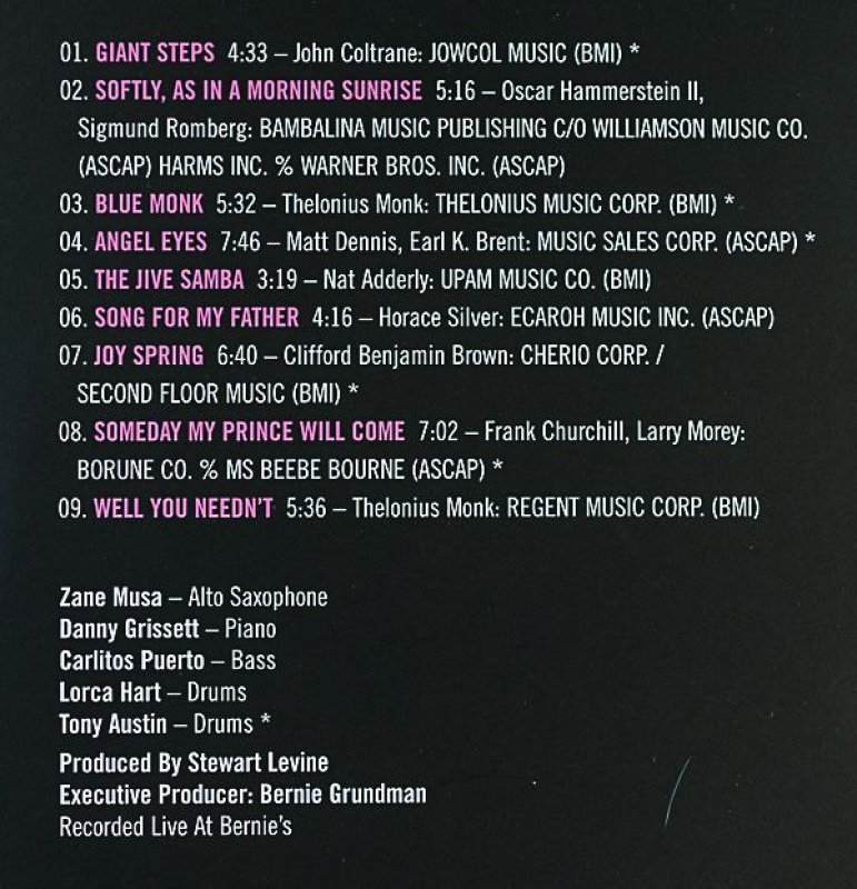 画像3: ゼイン・ムーサ(ts)/ゼイン・ムーサ(ts) (3)