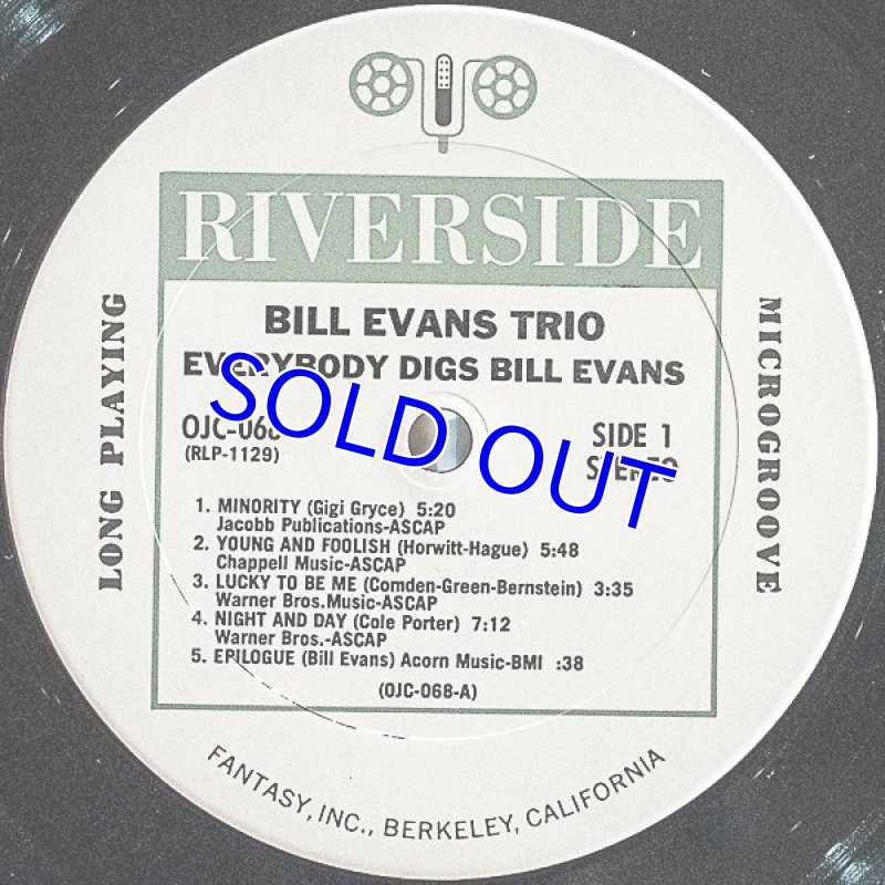 画像3: ビル・エヴァンス(p)/EVERYBODY DIGS (米OJC) (3)