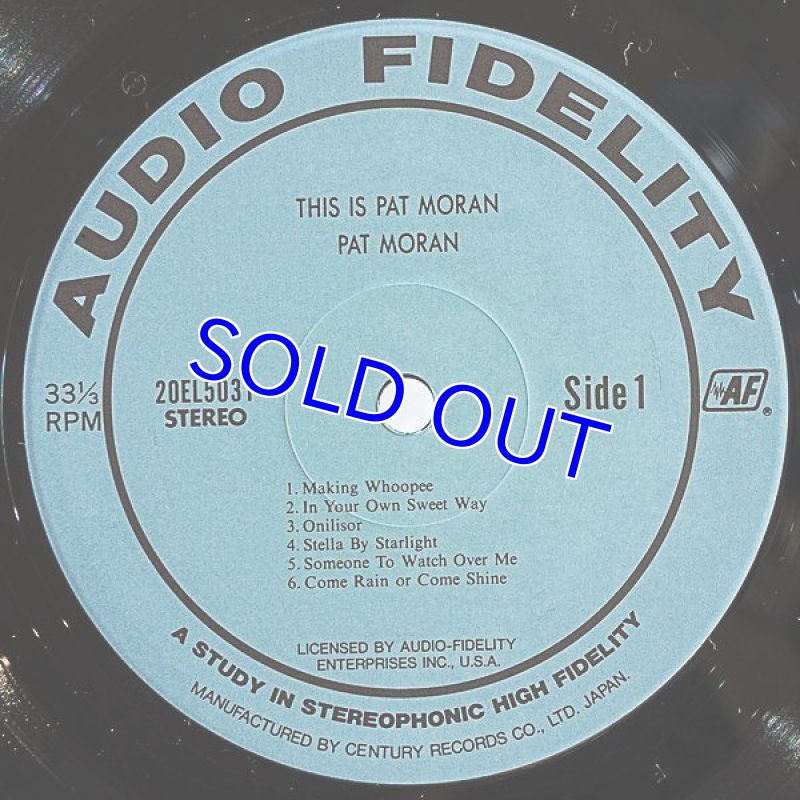 画像3: パット・モラン・トリオ/ジス・イズ・パット・モラン (3)