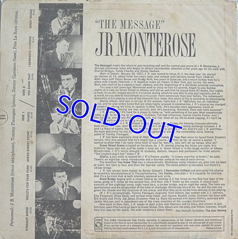 画像2: JR.モントローズ(ts)/THE MESSAGE (2)