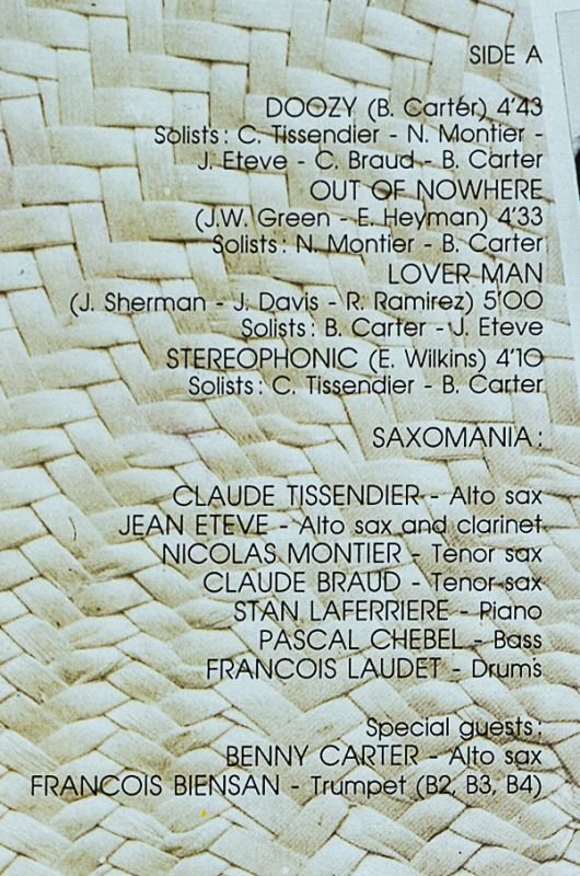 画像3: クロード・ティセンダー(as)/SAXOMANIA (3)