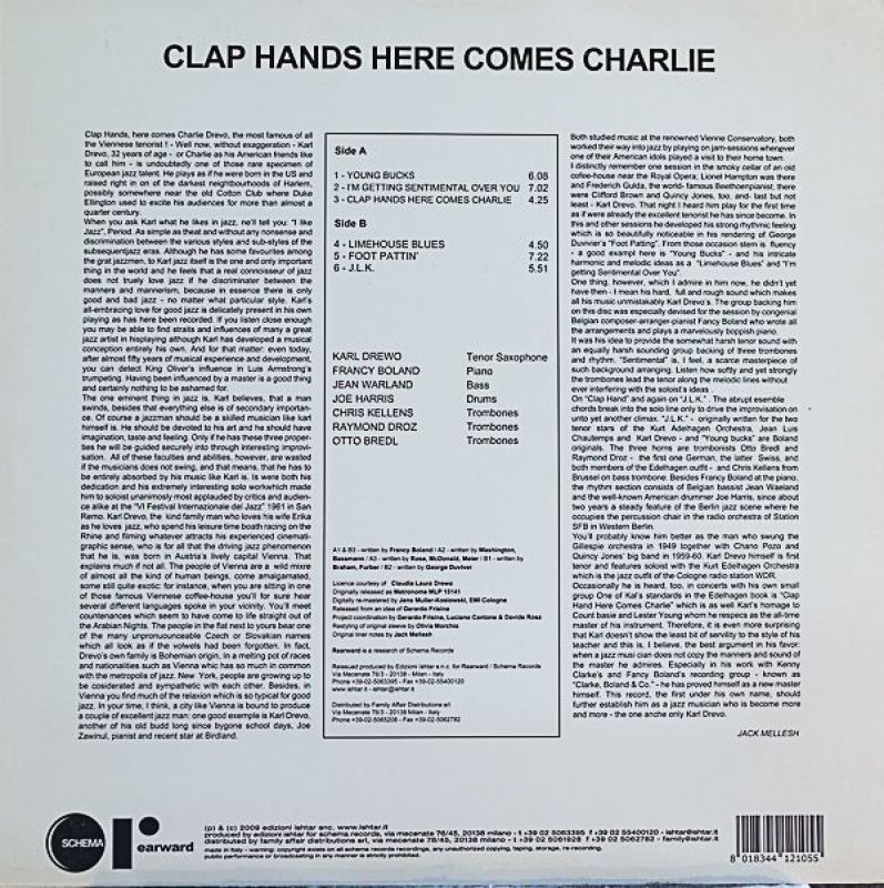 画像2: カール・ドレボ（ts）/CLAP HANDS HERE COMES CHARLIE (2)