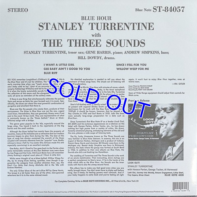 画像2: スタンリー・タレンタイン(ts)/BLUE HOUR (2)