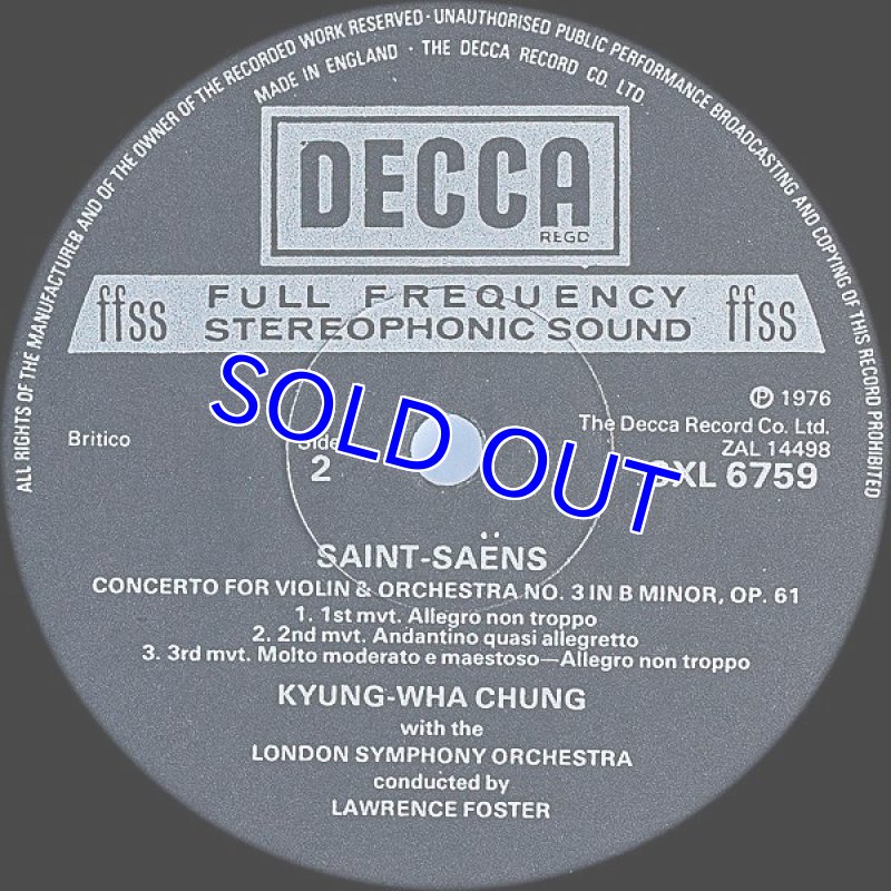 画像4: チョン・キョンファ（Vn）/サン＝サーンス:ヴァイオリン協奏曲第3番 (4)