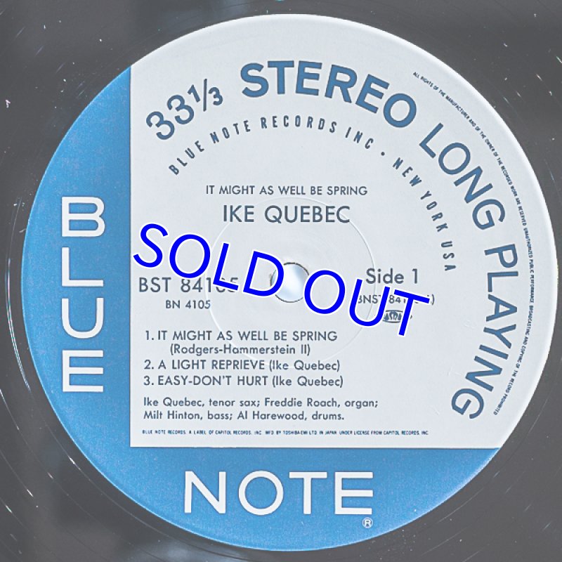 画像3: アイク・ケベック(ts)/イット・マイト・アズ・ウェル・ビー・スプリング (3)