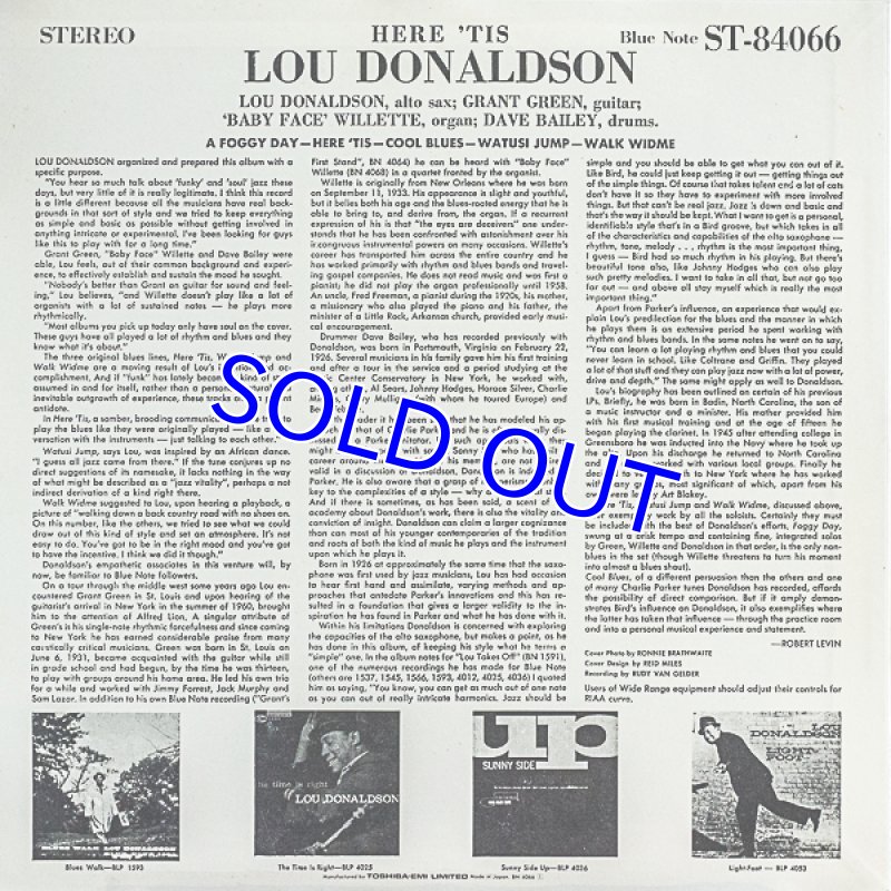 画像2: ルー・ドナルドソン(as)/ヒア・ティス (2)