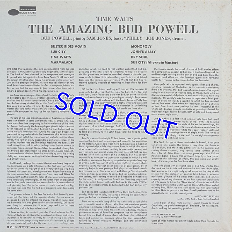 画像2: バド・パウエル(p)/タイム・ウェイツ (2)