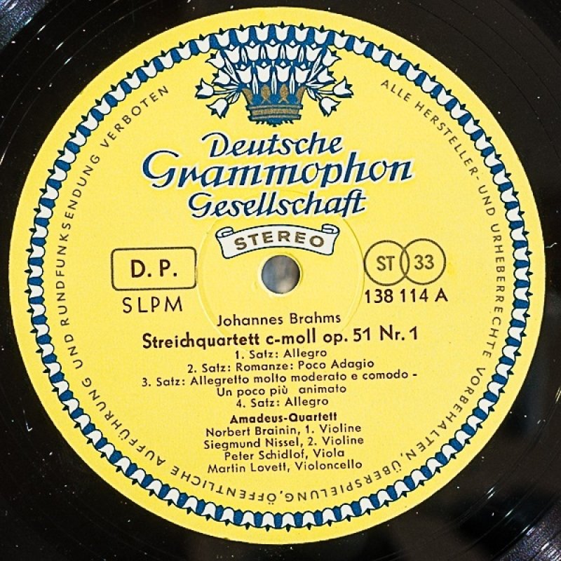 画像3: アマデウス弦楽四重奏団/ブラームス：弦楽四重奏曲第1番ハ短調作品51-1,2 (3)