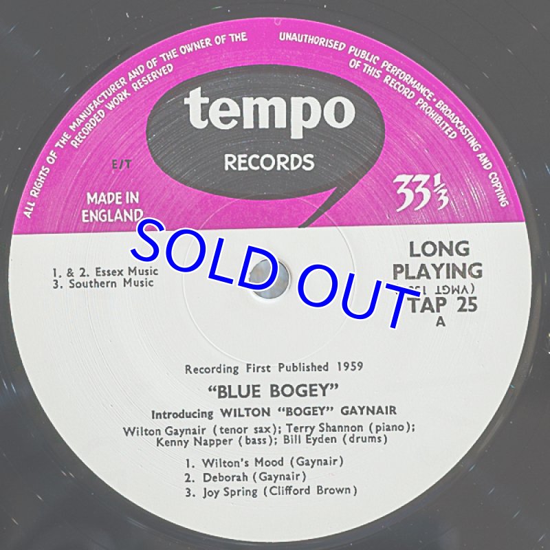 画像3: ウィルトン・ゲイナー(ts)/BLUE BOGEY(澤野工房) (3)