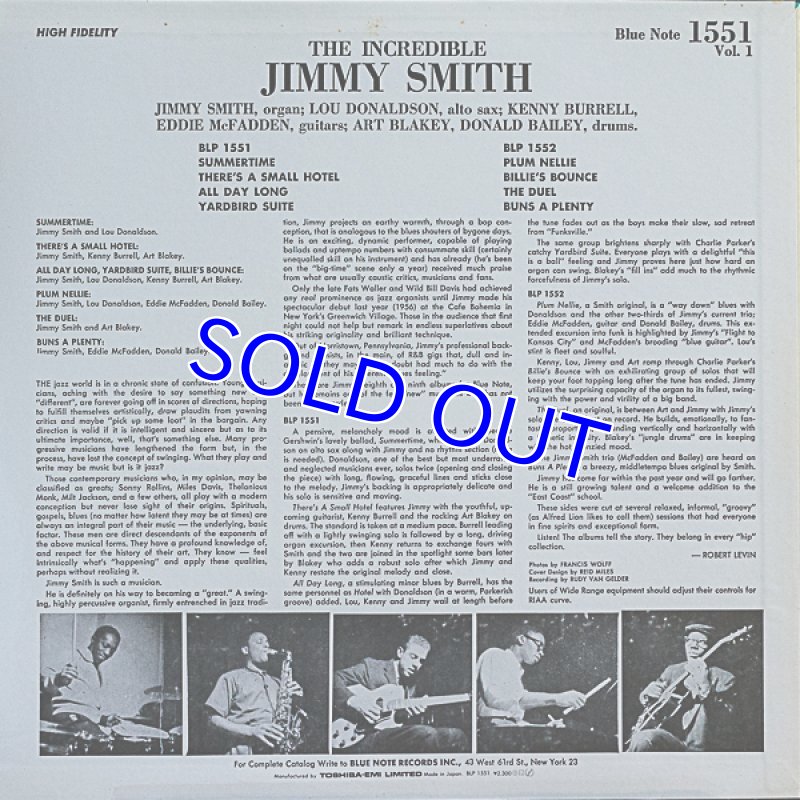 画像2: ジミー・スミス（org）/ジ・インクレディブル（2枚セット） (2)