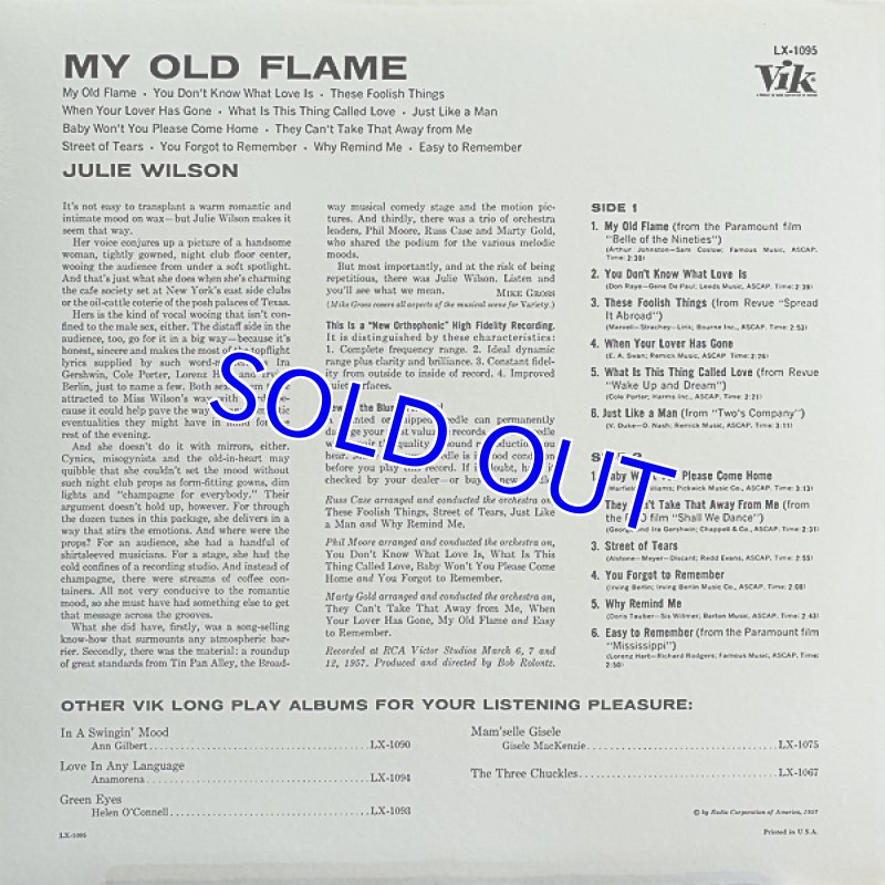 画像2: ジュリー・ウィルソン/マイ・オールド・フレーム (2)