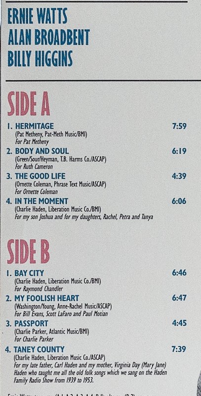 画像3: チャーリー・ヘイデン（b）/QUARTET WEST (3)