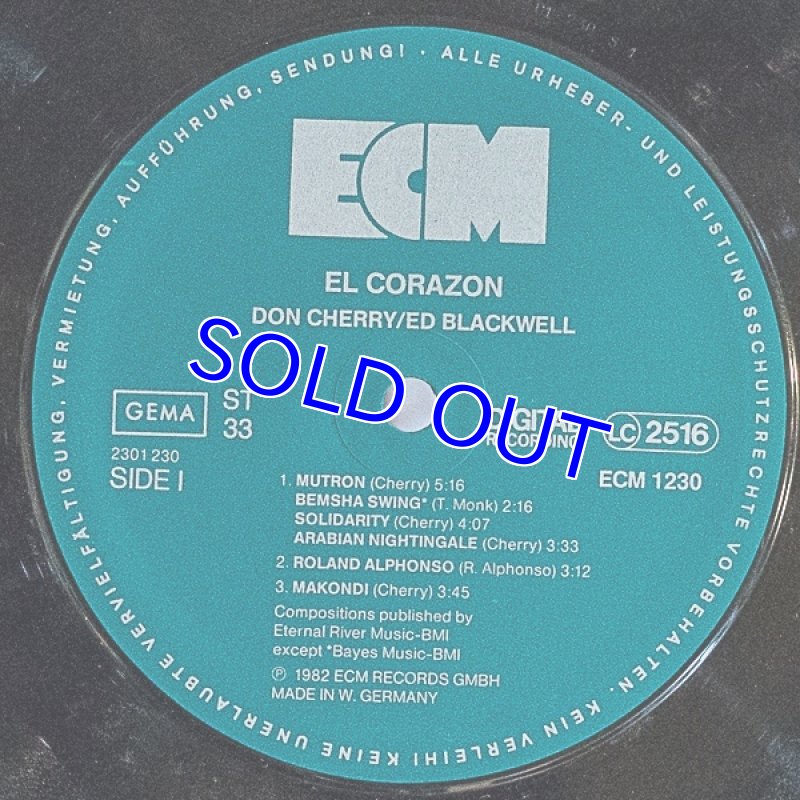 画像3: ドン・チェリー(tp)/EL CORAZON (3)
