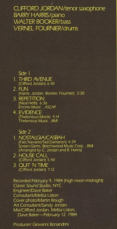 画像3: クリフォード・ジョーダン(ts)/Repetition (3)