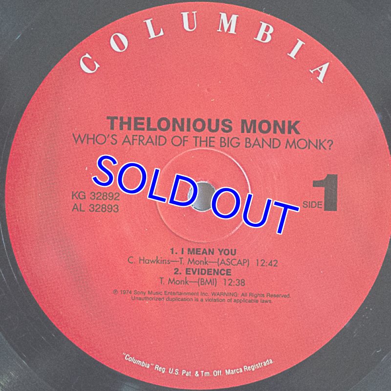 画像3: セロニアス・モンク(p)/WHO'S AFRAID OF THE BIG BAND MONK? (3)