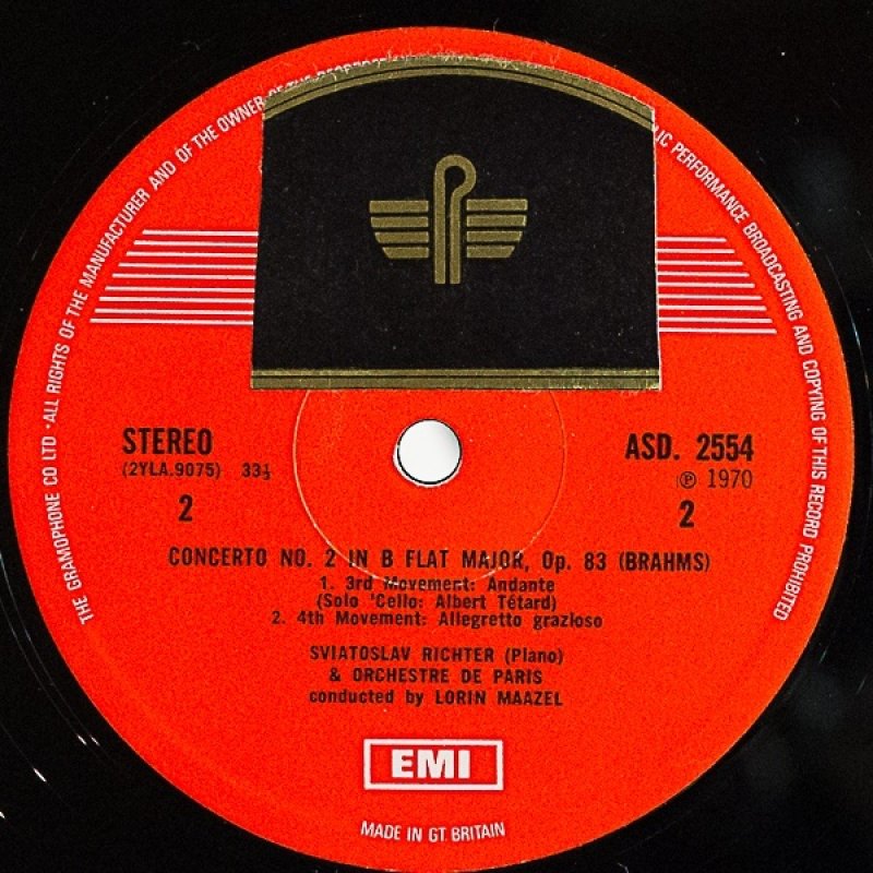画像4: スヴャトスラフ・リヒテル(pf)/ブラームス:ピアノ協奏曲第2番変ロ長調作品83 (4)