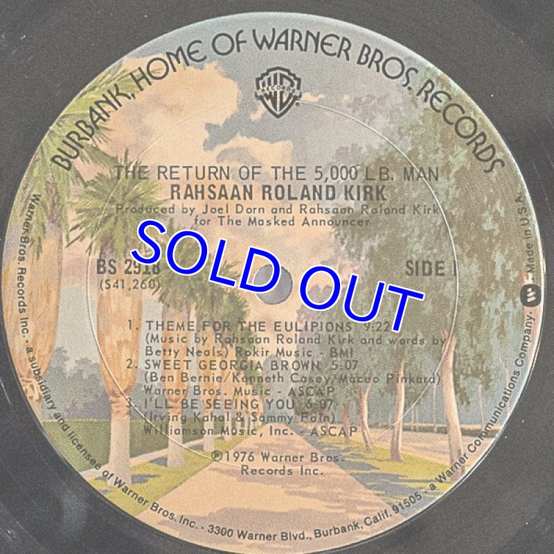 画像3: ローランド・カーク(reed)/THE RETURN OF THE5000LB.MAN (3)