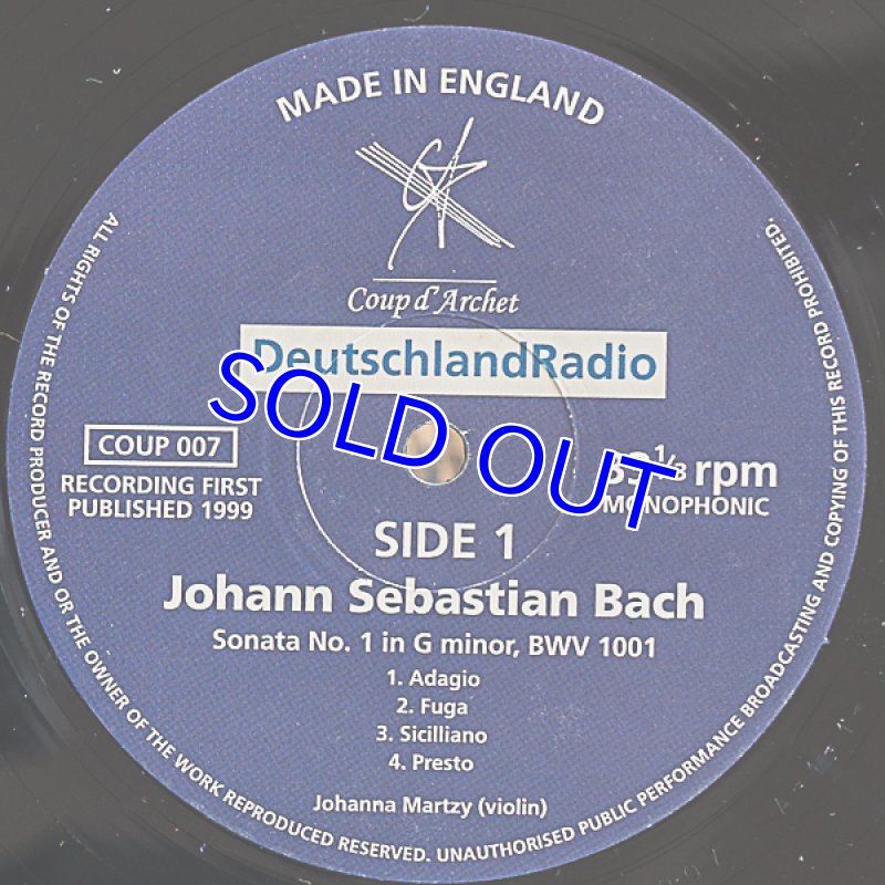 画像3: ヨハンナ・マルツィ(Vn)/バッハ::無伴奏ヴァイオリン・ソナタ第1,3番 (3)