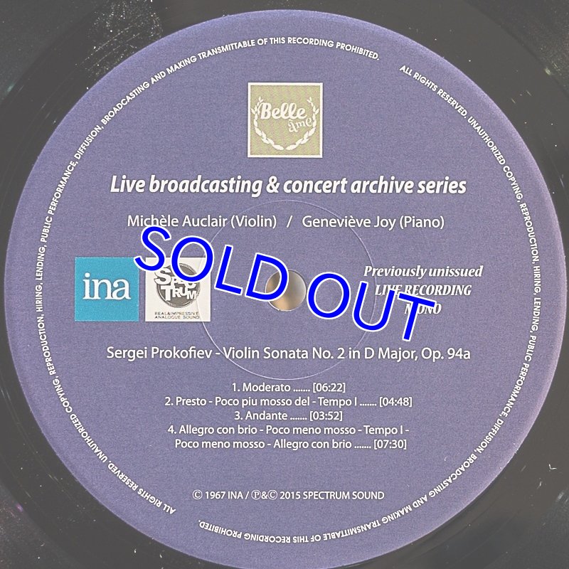 画像5: ミシェル・オークレール（Vn）/プロコフィエフ：ヴァイオリン・ソナタ第二番ニ長調 (5)
