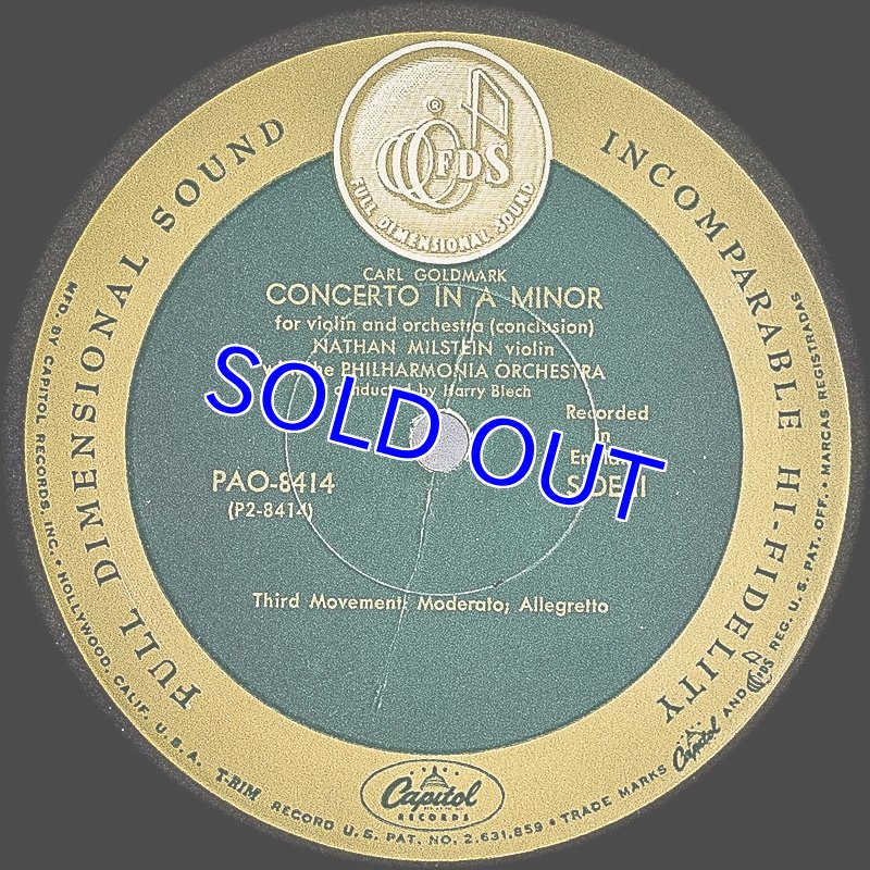 画像4: ナタン・ミルシテイン（Vn）/ゴールドマーク：ヴァイオリン協奏曲ニ長調作品77 (4)