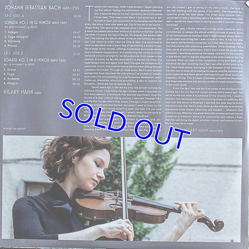 画像5: ヒラリー・ハン（Vn）/プレイズ・バッハ (5)