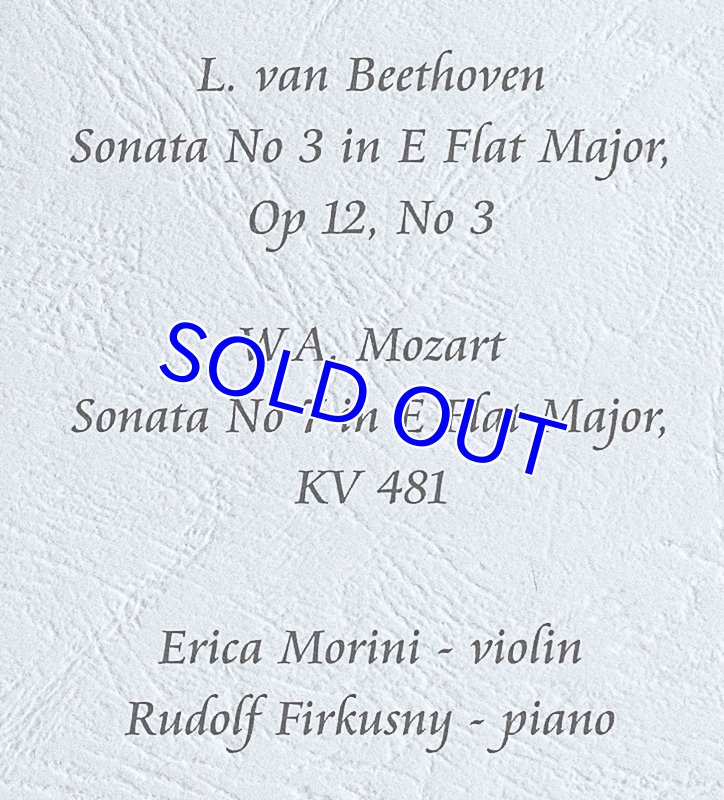 画像3: エリカ・モリーニ（Vn）/ベートーヴェン：ヴァイオリン・ソナタ第3番変ホ長調12-3 (3)