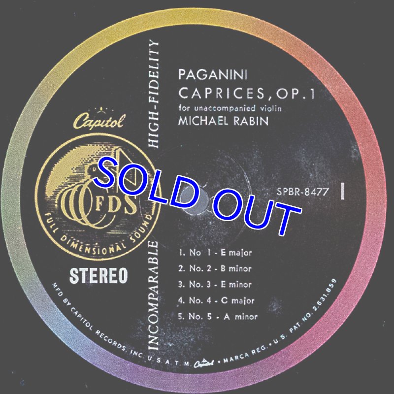 画像3: マイケル・レビン(Vn)/パガニーニ:24のカプリース作品1 (3)