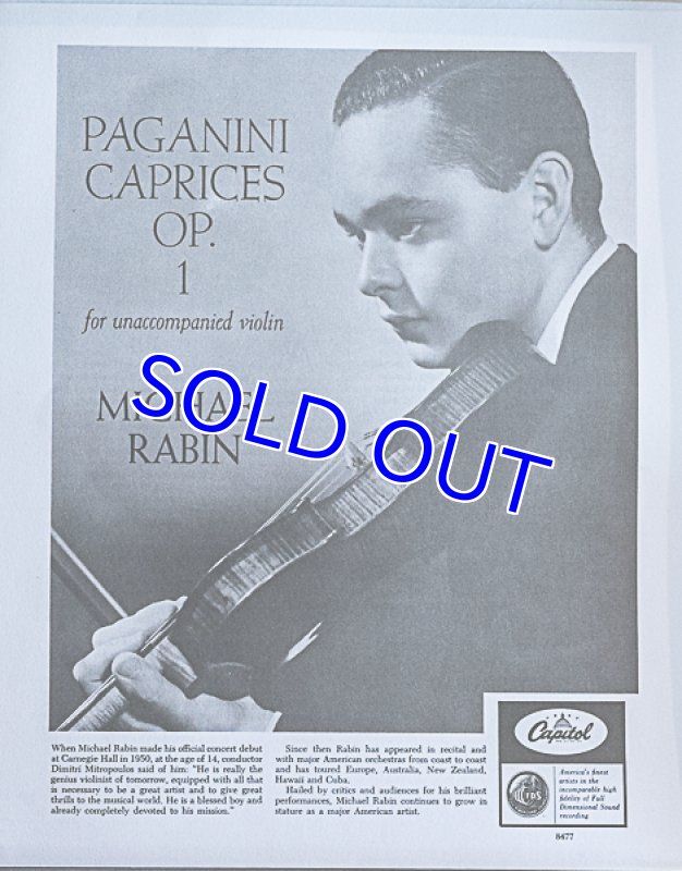 画像2: マイケル・レビン(Vn)/パガニーニ:24のカプリース作品1 (2)