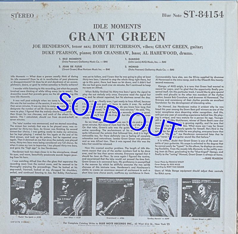 画像2: グラント・グリーン(g)/アイドル・モーメンツ(キング盤) (2)