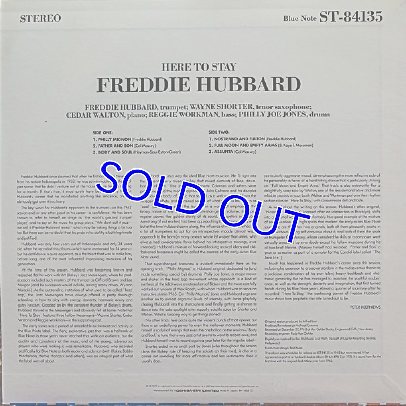 画像2: フレディ・ハバード(tp)/ヒア・トゥ・ステイ (2)