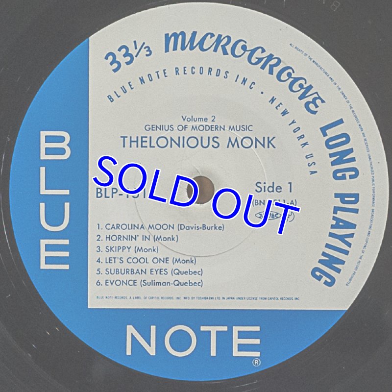 画像2: セロニアス・モンク（p）/ジニアス・オブ・モダンミュージックVol.1 (2)