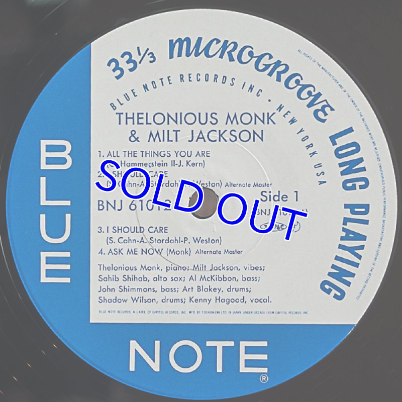 画像3: セロニアス・モンク＆ミルトジャクソン（ライナー欠品） (3)