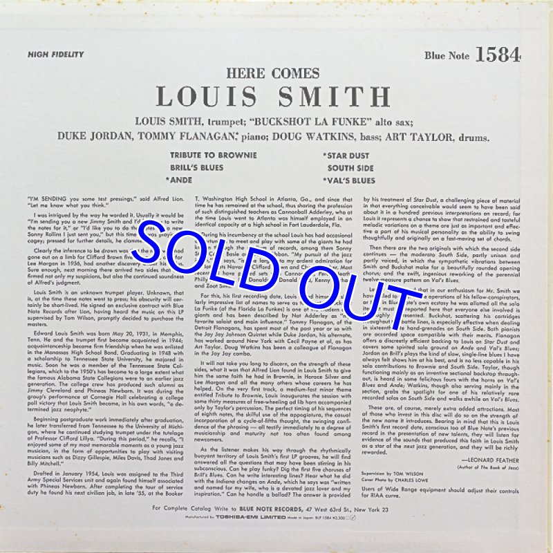 画像2: ルイ・スミス（tp）/ヒア・カムズ（ライナー欠品） (2)