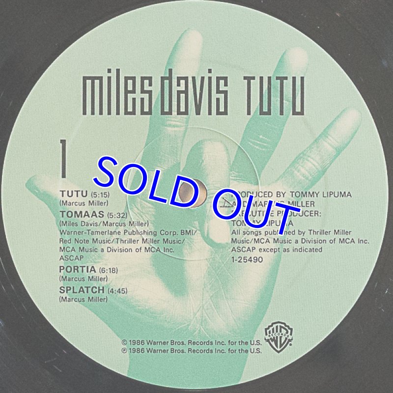 画像3: マイルス・デイヴィス（tp）/TUTU　USオリジナル (3)